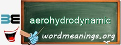 WordMeaning blackboard for aerohydrodynamic